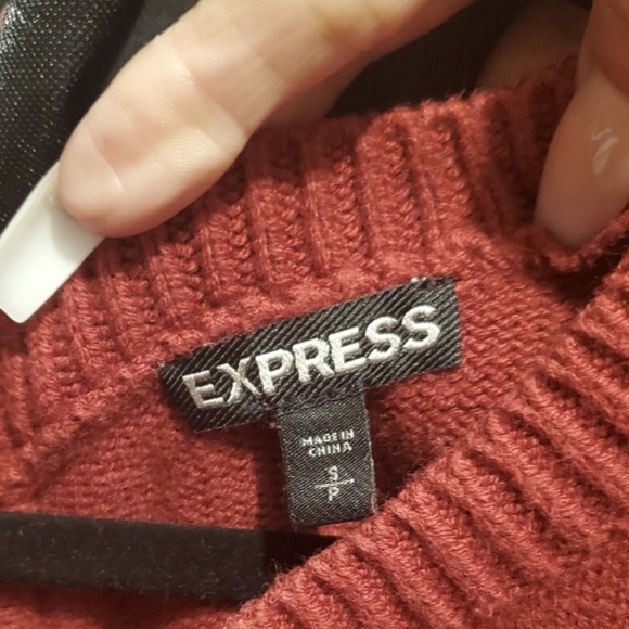 Express Sweater Lace Up Back Women's, Sage Size S EUC - Picture 4 of 4